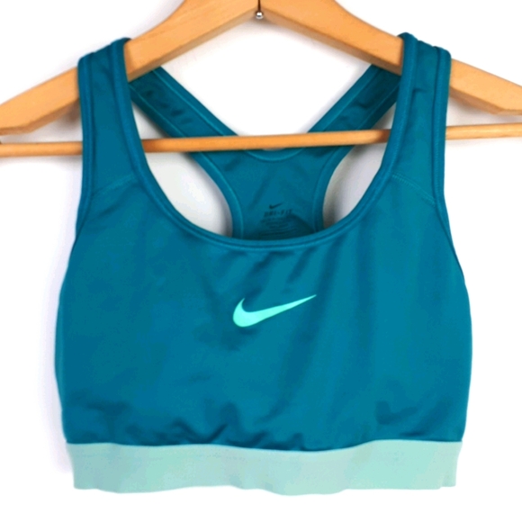 Nike Other - NIKE Dri-Fit Swoosh Sports Bra - Green & Blue - M